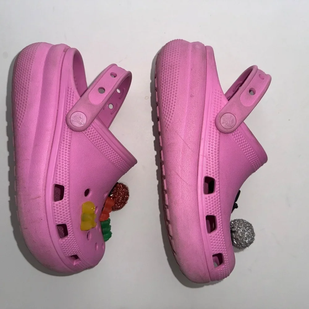 CROCS Youth 3 Platform Waterproof Slip On Clog Shoe Includes 7 Jibbitz Bin 3